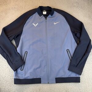 Nike Premier Rafa Jacket Men's Size Large Rafael Nadal Dri-Fit Blue Tennis